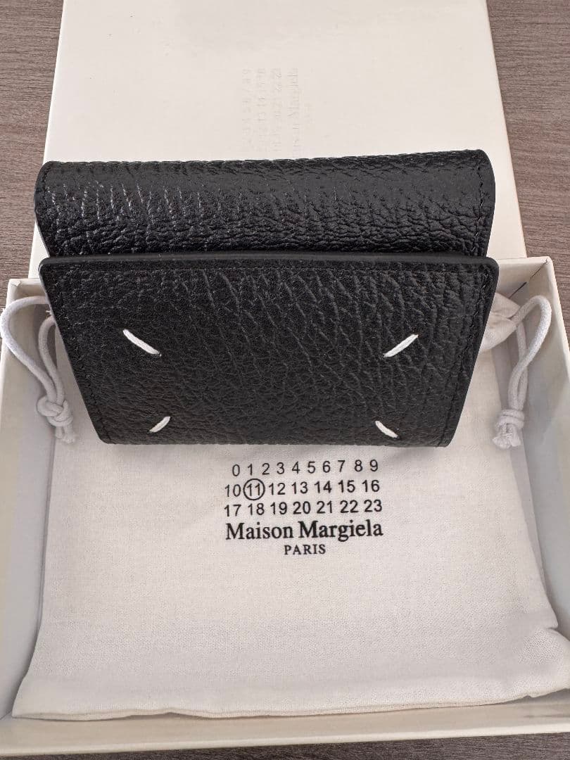 極美品✨Maison Margiela ブラック 三つ折り財布