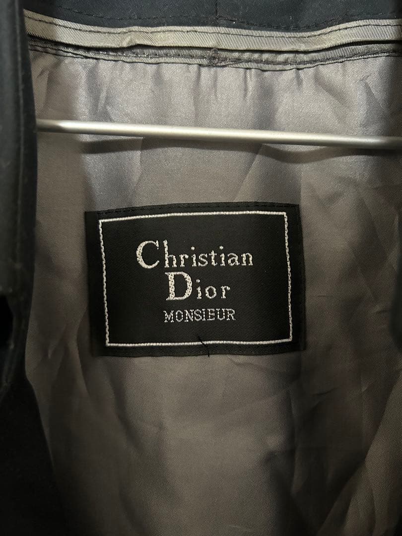 Christian Dior monsieur ブラック トレンチコート 44