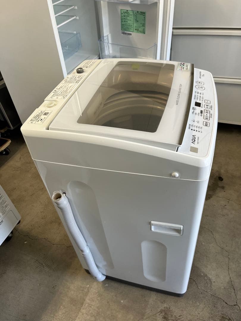 AQUA 洗濯機 7kg 2021年製 上開き　インバーター搭載　風乾燥T