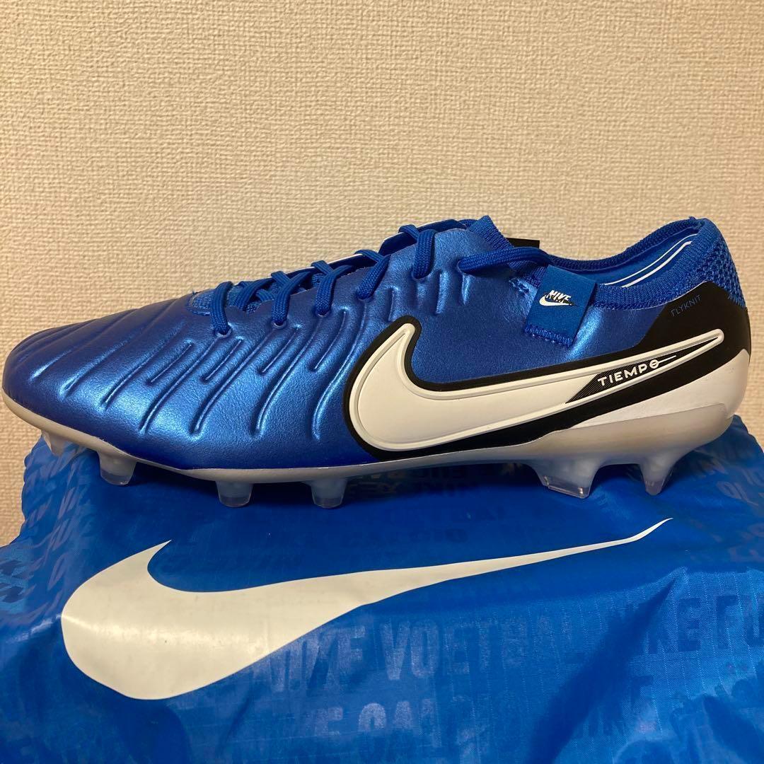 NIKEティエンポレジェンド10エリートFG 天然芝 青 スパイク 26.5cm