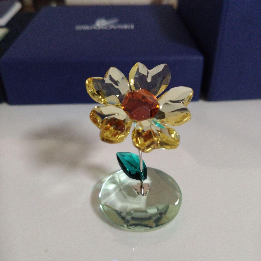 【美品】Swarovski スワロフスキー　ロッキングフラワー　ひまわり