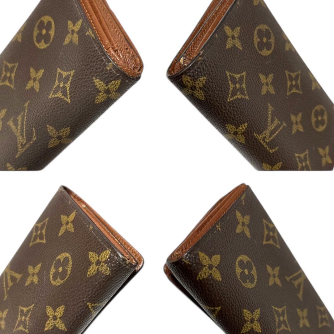 ルイヴィトン✨　折り財布　ポルトモネビエ　トレゾール　モノグラム　ファスナー