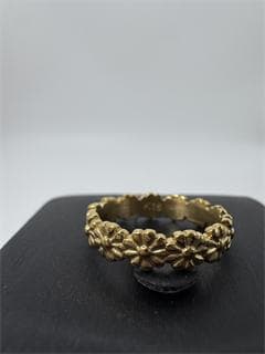 K18花モチーフ ゴールドリング2.07g 11号