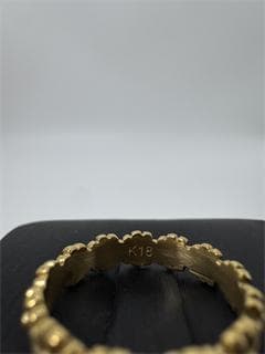 K18花モチーフ ゴールドリング2.07g 11号