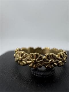 K18花モチーフ ゴールドリング2.07g 11号