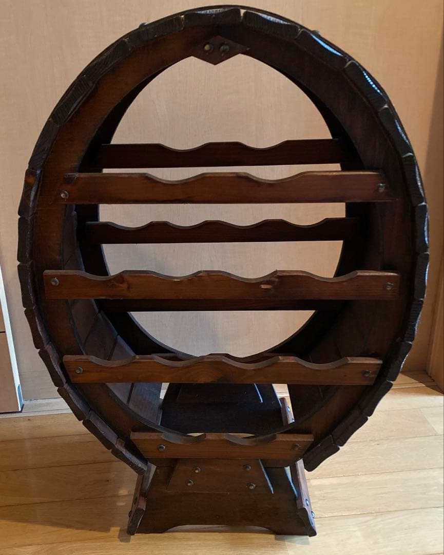 アンテーク調　樽型ワインラック　ボトルラック