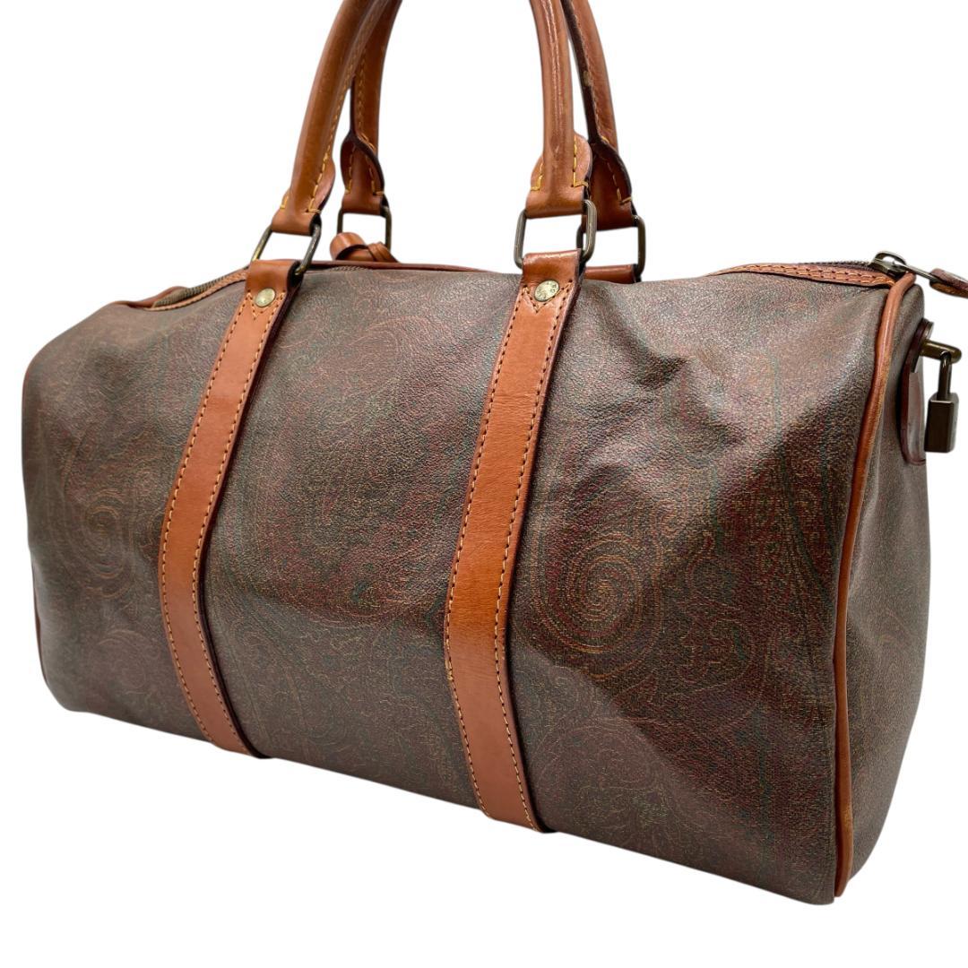 ETRO/エトロ ペイズリー柄 ボストンバッグ 鍵付き
