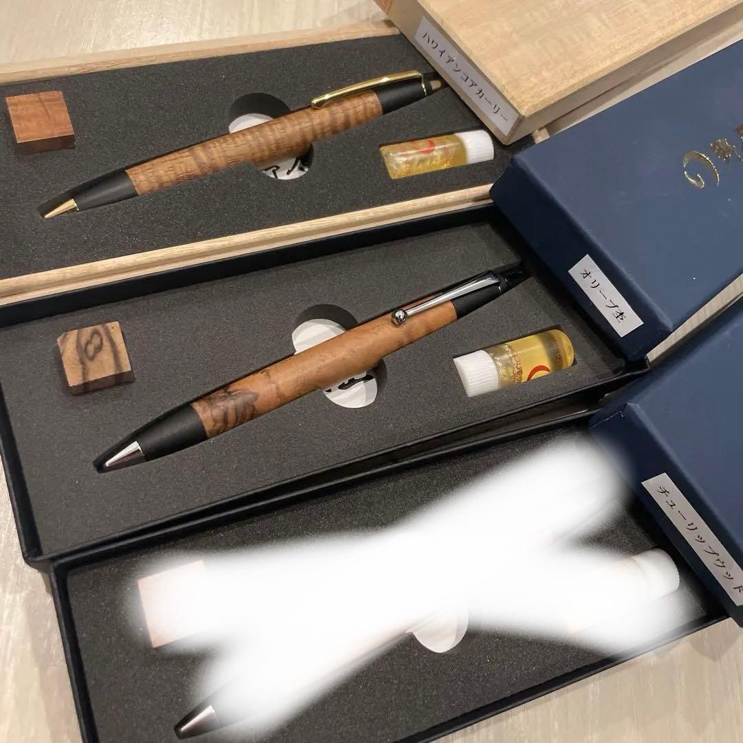 旧型 野原工芸 チューリップウッド、ハワイアンコアカーリー、オリーブ杢