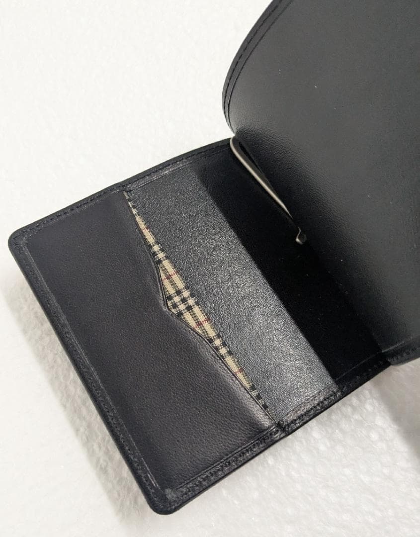【（再）値下げしました】BURBERRY バーバリー レザー マネークリップ
