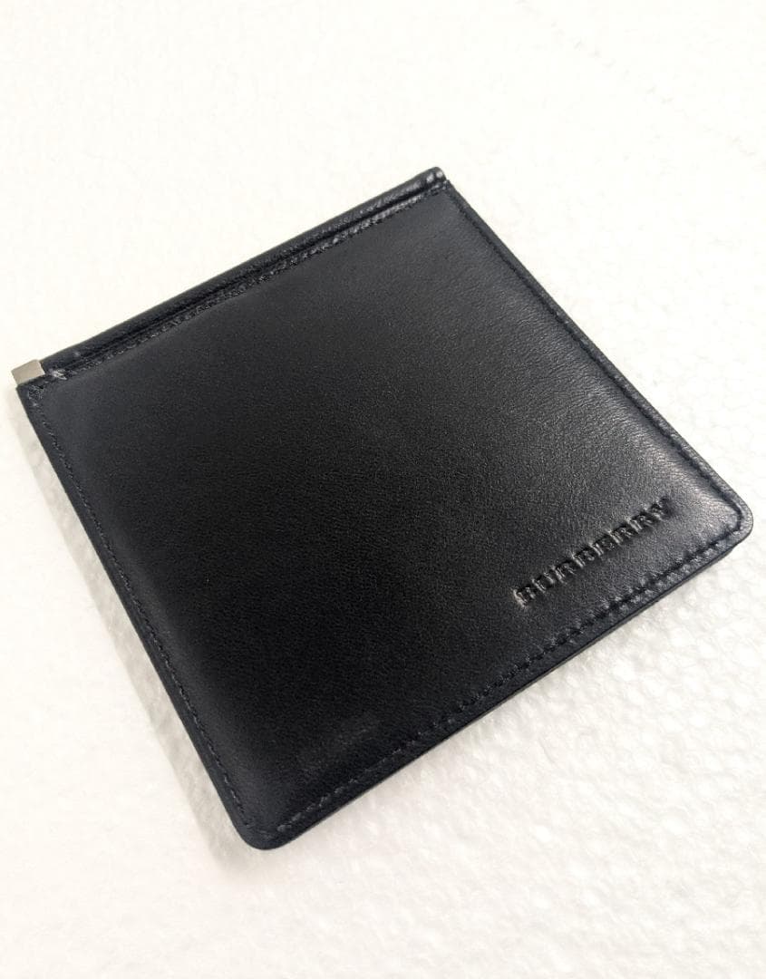 【（再）値下げしました】BURBERRY バーバリー レザー マネークリップ