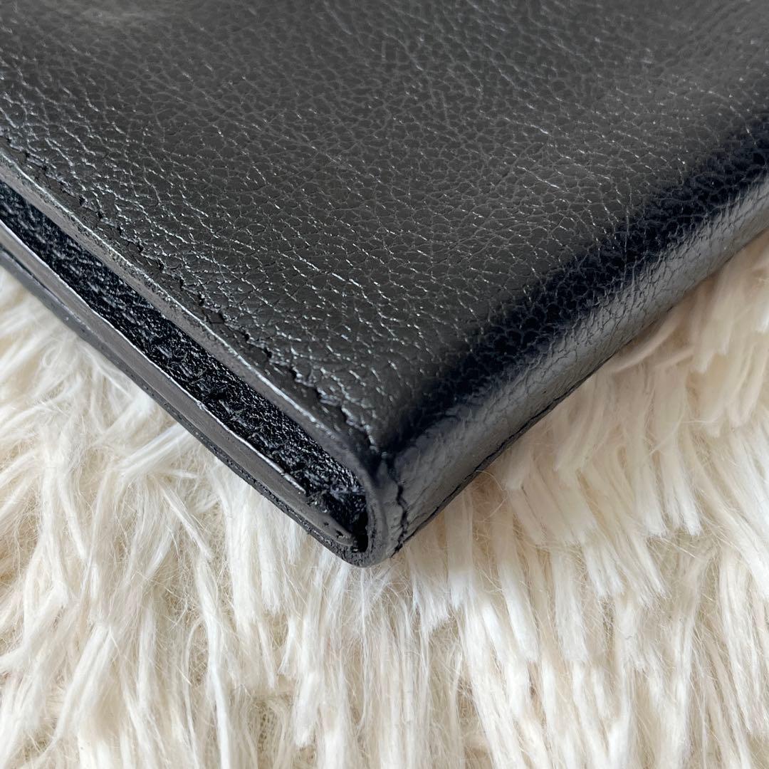 ⭐️美品⭐️　IL BISONTE　二つ折り財布　ワニーコレクション　ブラック