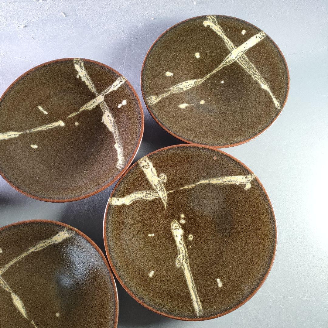 A876-1/木村元次 造/そば釉/組鉢/盛鉢/5客/