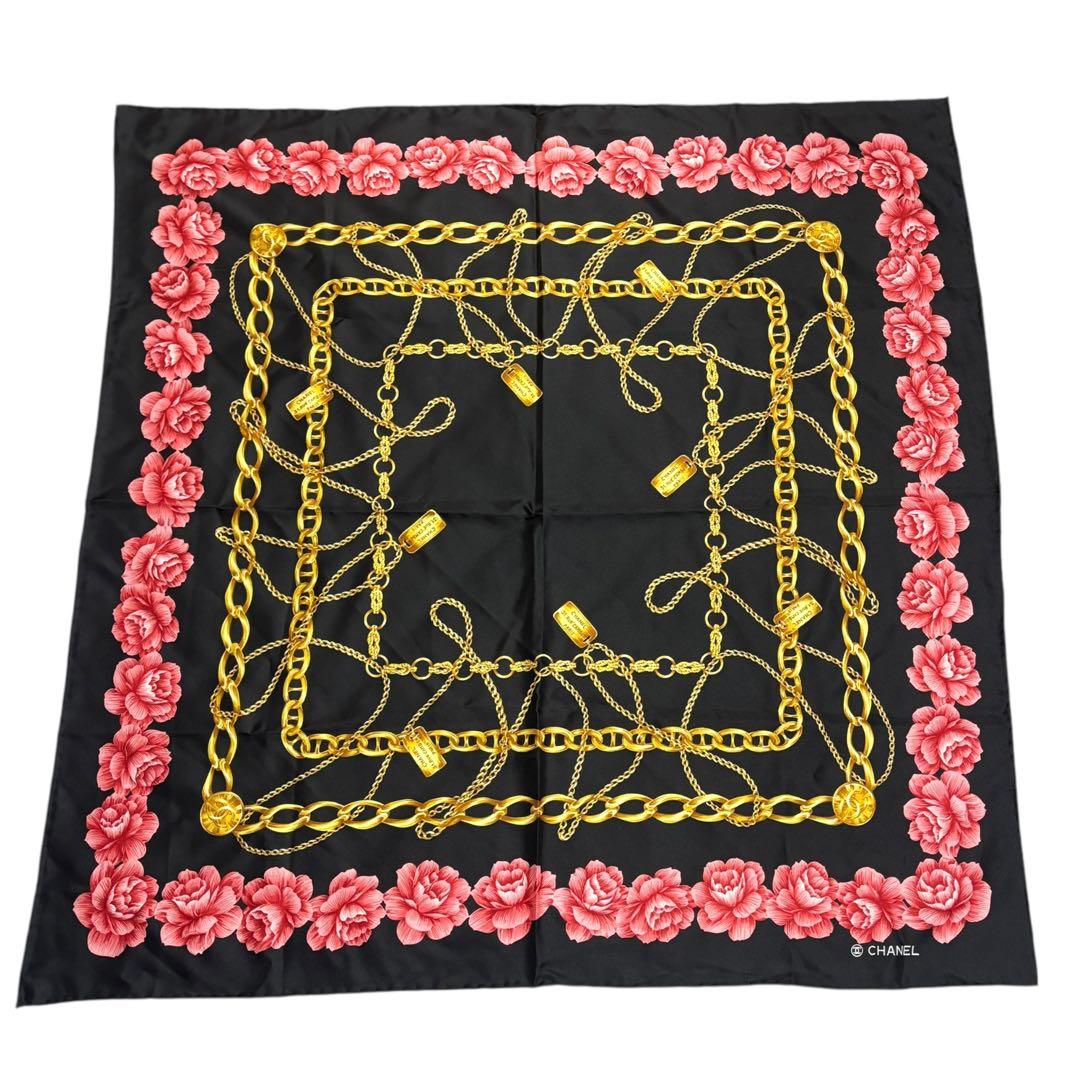 CHANEL/シャネル カレ90 アナログミキサー シルク スカーフ i_057