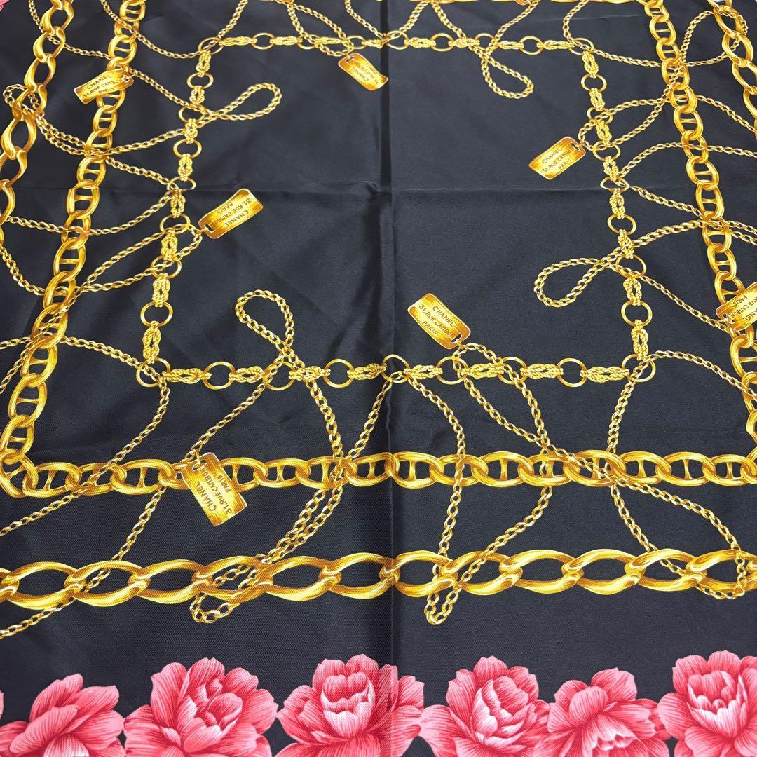 CHANEL/シャネル カレ90 アナログミキサー シルク スカーフ i_057