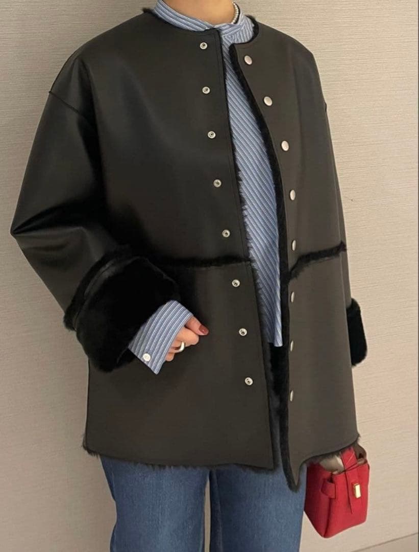 MACPHEE フェイクムートン リバーシブル コート