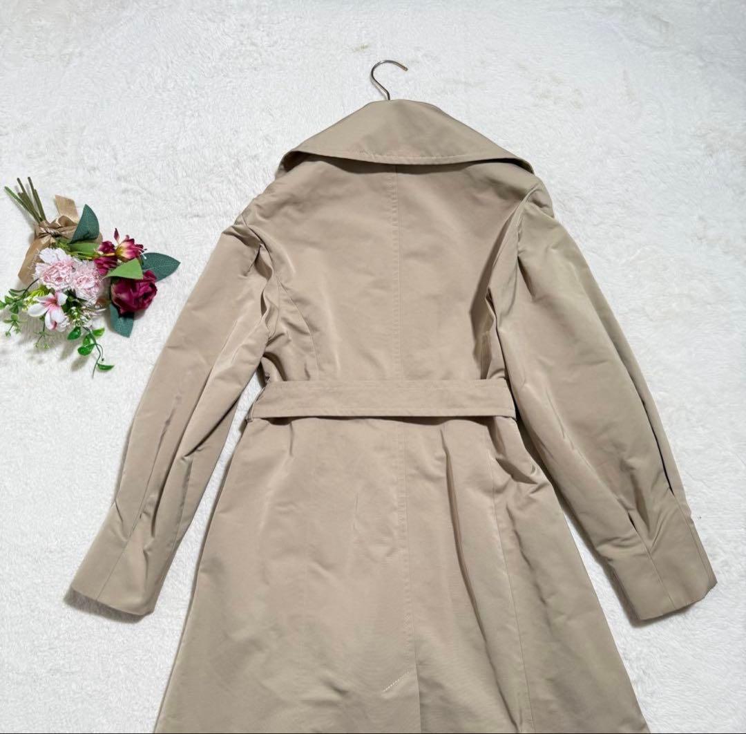 美品　マックスマーラ　トレンチコート　ベージュ　女優襟　ラップコート　近年