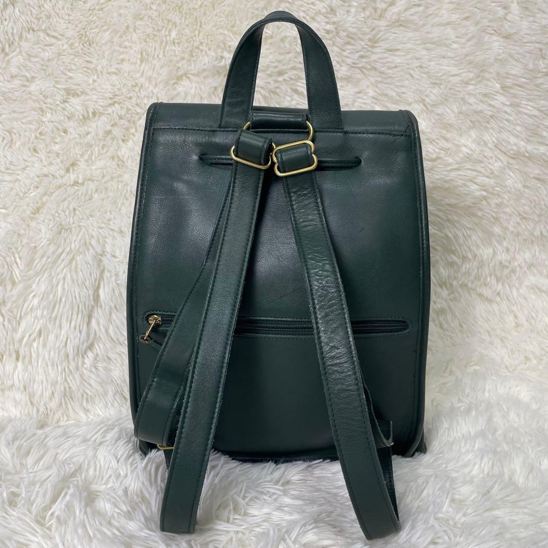 美品 COACH オールドコーチ リュック バックパック 緑 USA製 9943