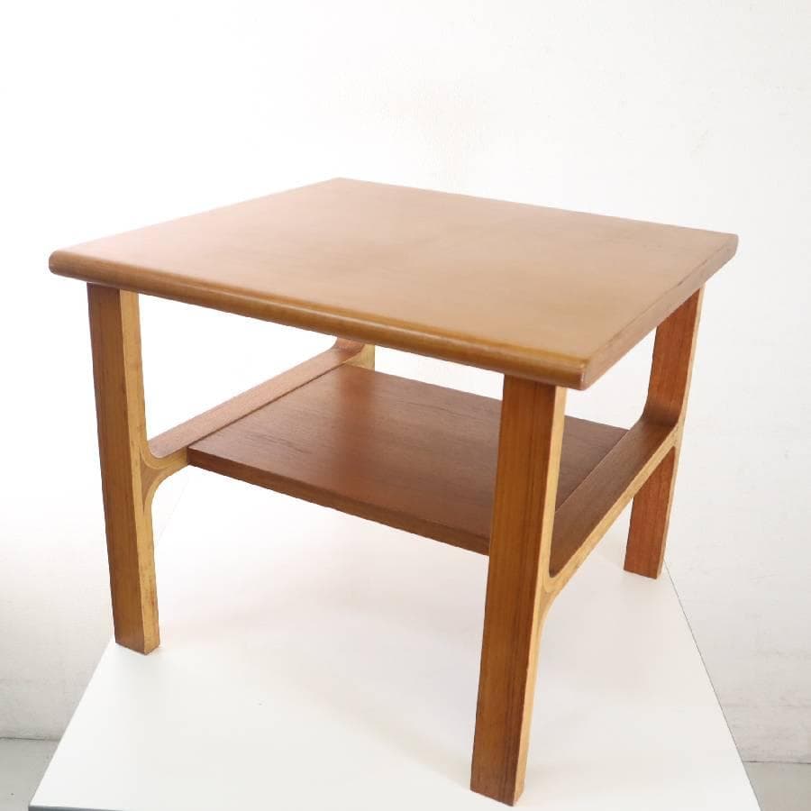 値下天童木工 ローテーブル サイドテーブル コマ入れ成形 ビンテージ Tendo