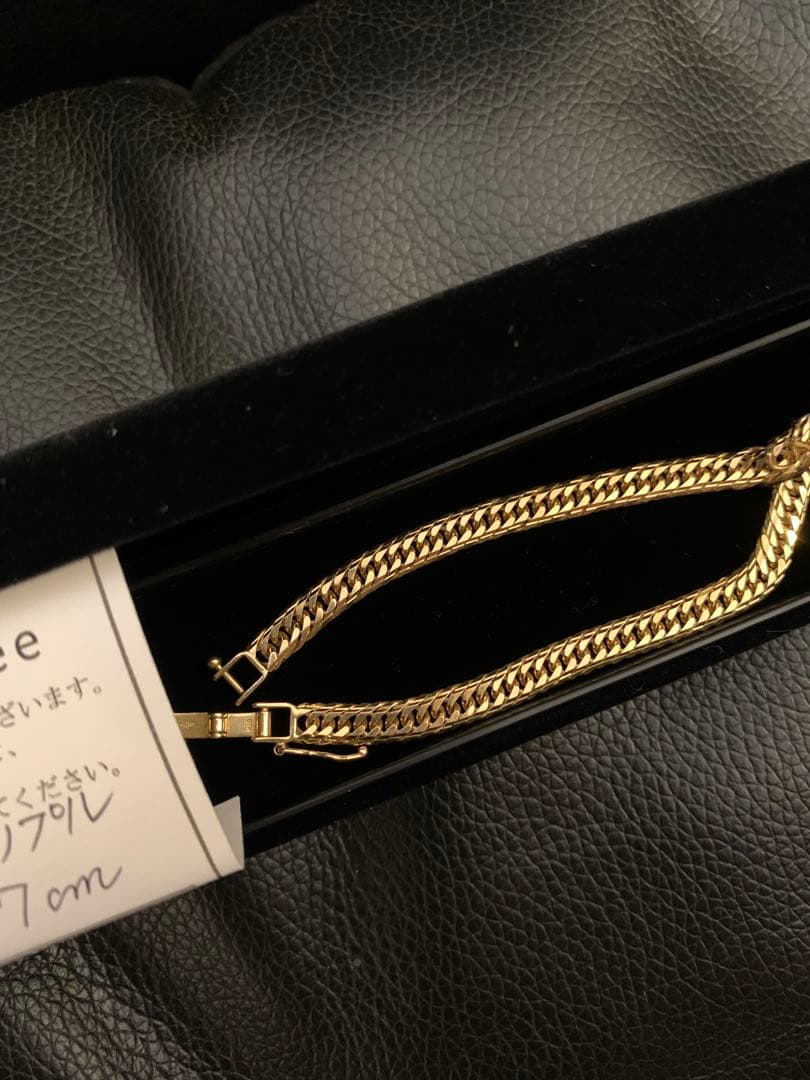 K18 10.5g 喜平　Mカット　ブレスレット 17cm 造幣局刻印あり