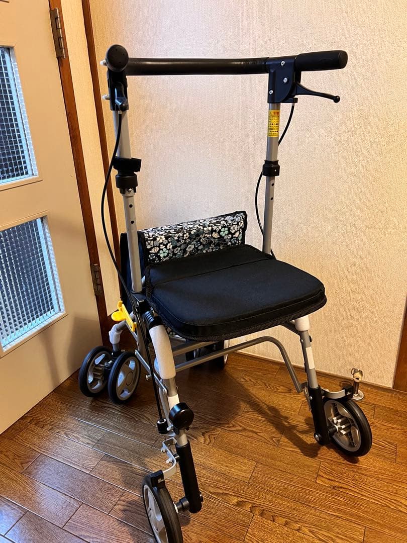 島製作所　歩行車　シンフォニーSPスリム　花柄紺