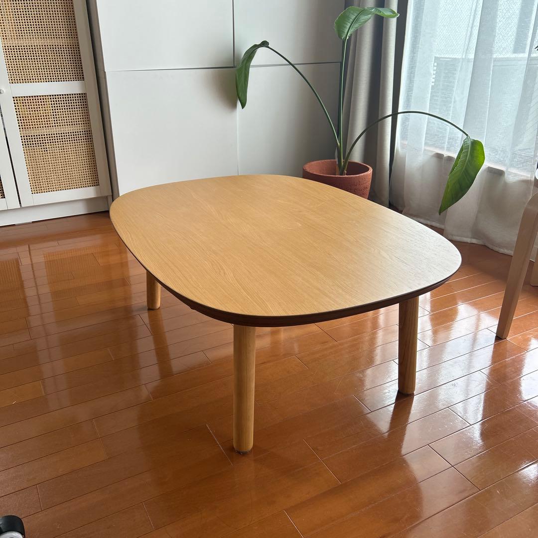 はた_【無印良品】こたつにもなるローテーブル小、毛布付き!
