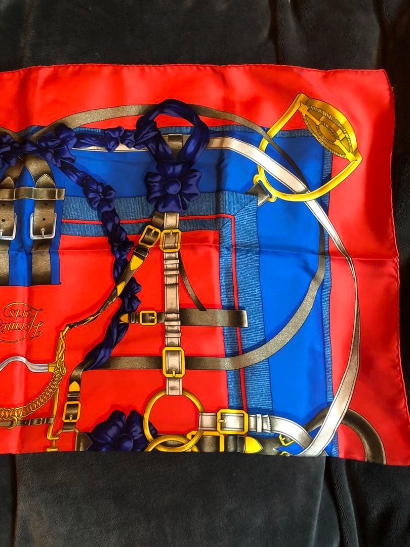 美品 HERMES エルメス カレ90 グランマネージュ スカーフ リング付き