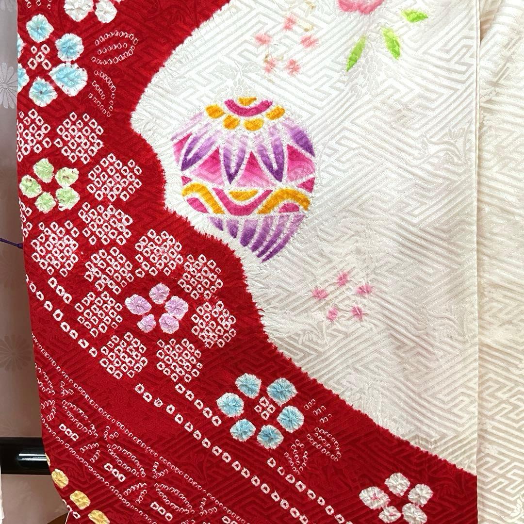 ayaNo.13 七五三　　3歳 正絹被布セット　　本総絞り　　訳あり