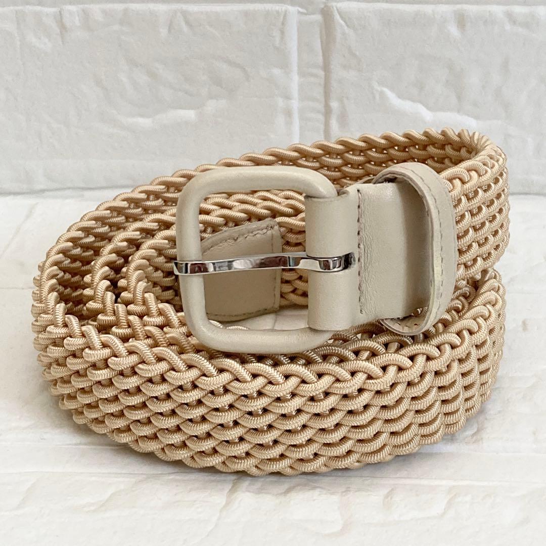 【未使用】 レグロン　ベルト　クリーム系　エラスティックメッシュベルト