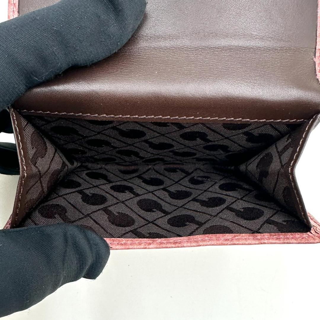 GHERARDINI ゲラルディーニ オールレザー 二つ折り財布 ロゴ総柄 箱付
