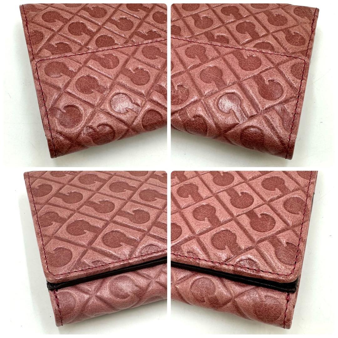 GHERARDINI ゲラルディーニ オールレザー 二つ折り財布 ロゴ総柄 箱付