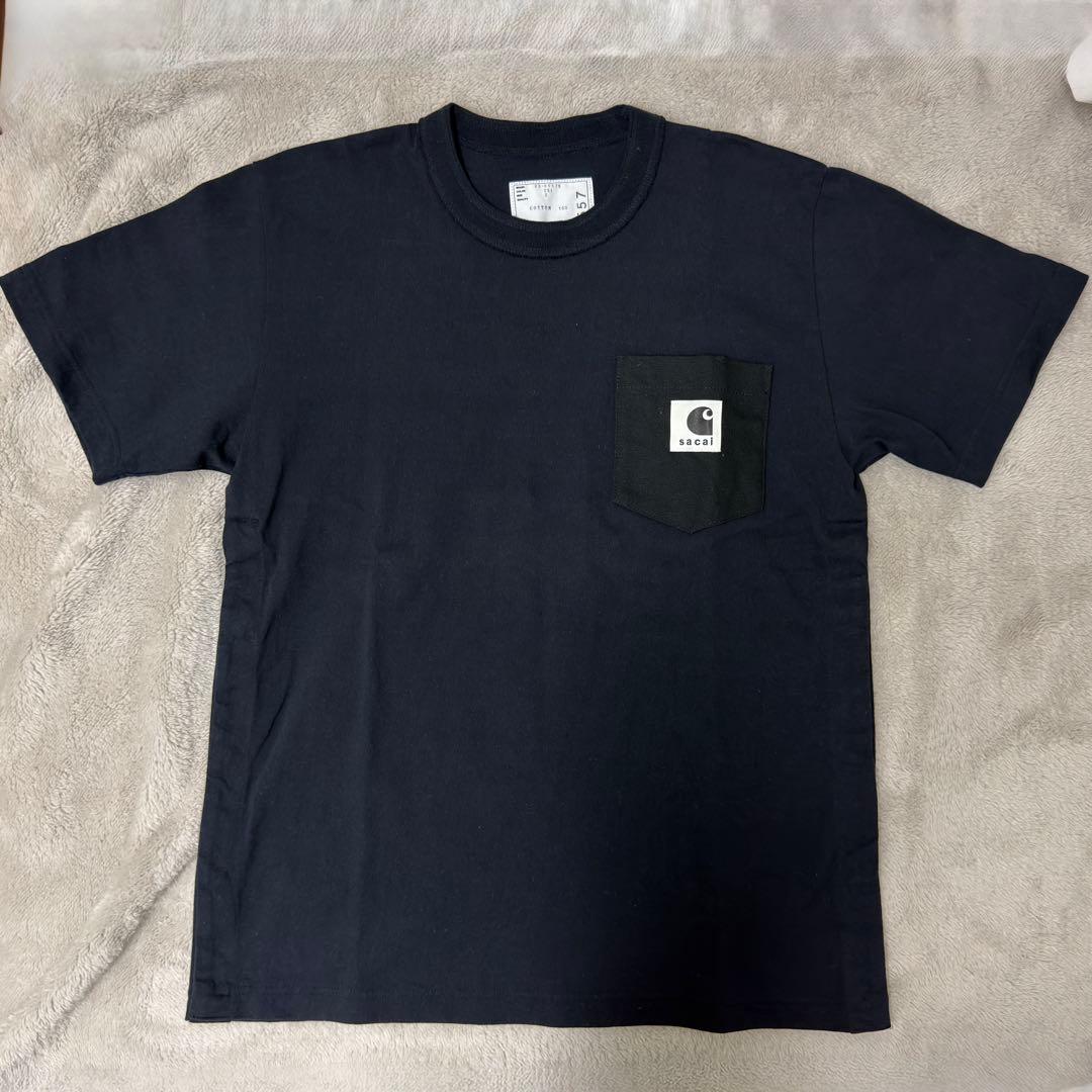 sacai Carhartt コラボ Tシャツ 黒
