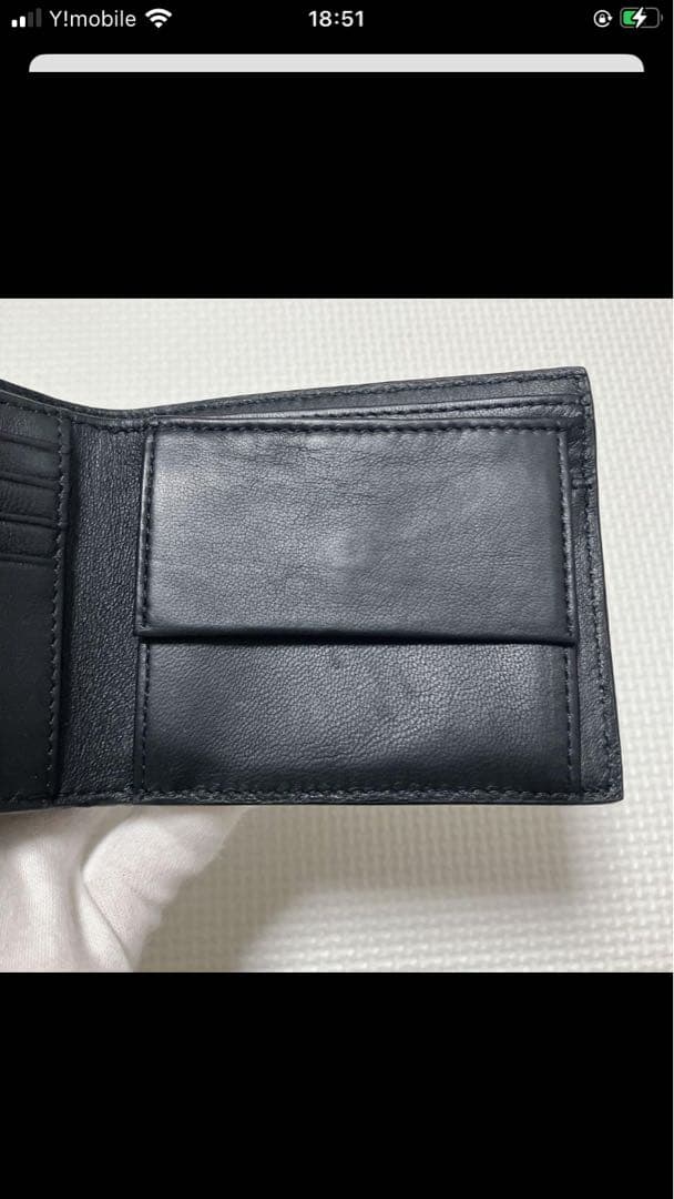 未使用　DIESELディーゼル レザー二つ折り財布　ブラック　黒　「D」ロゴ