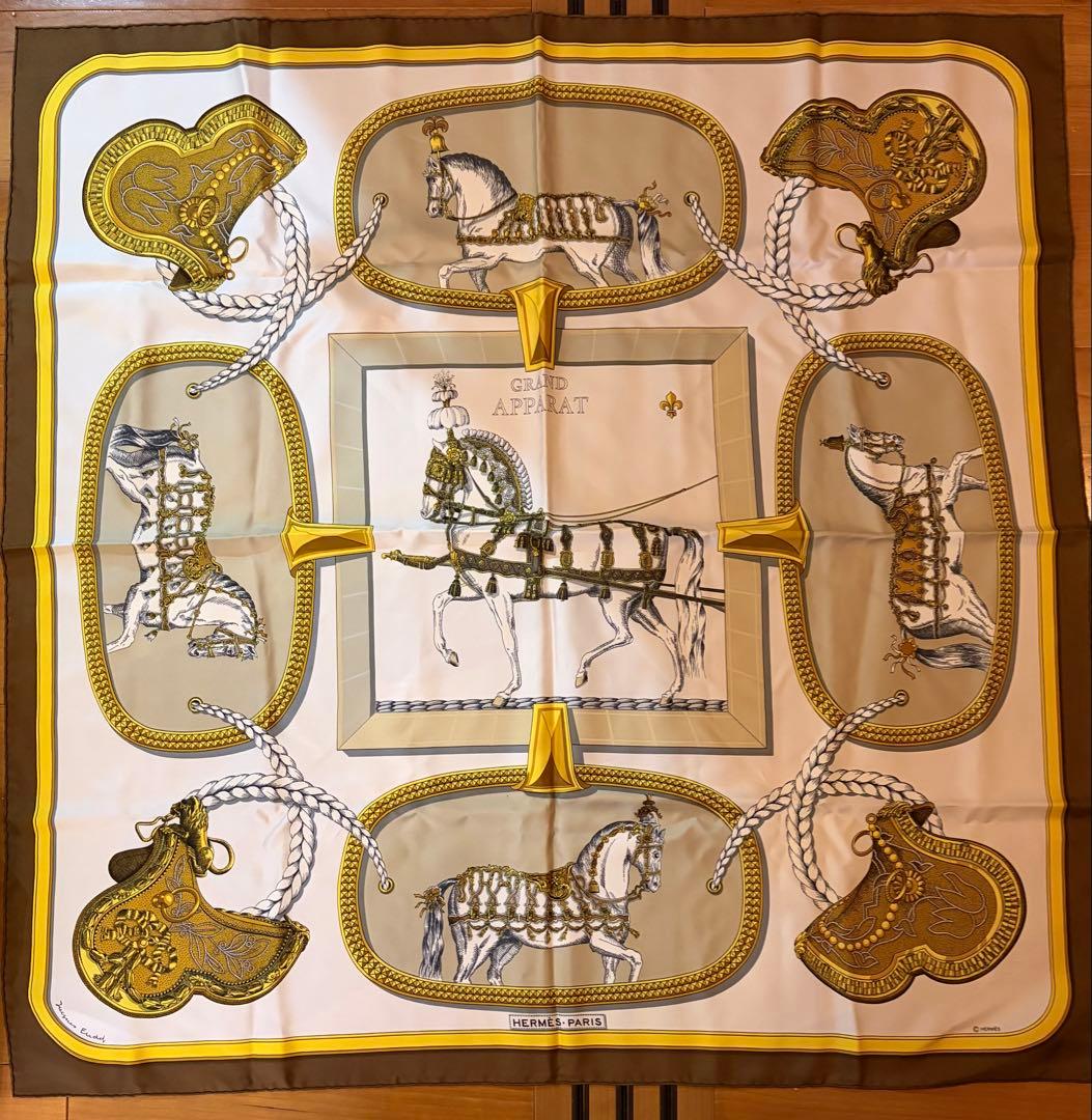 HERMES スカーフ カレ90 グランアパラ盛装の馬