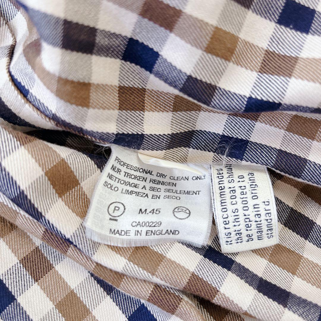 美品　着丈115 アクアスキュータム　バルマカーンコート　ベルト付き　L