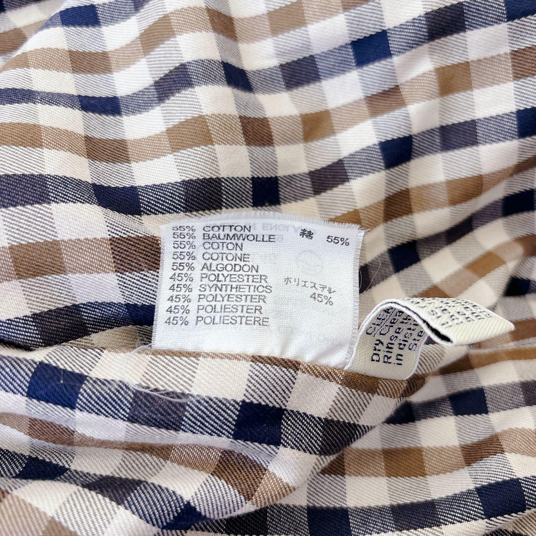 美品　着丈115 アクアスキュータム　バルマカーンコート　ベルト付き　L