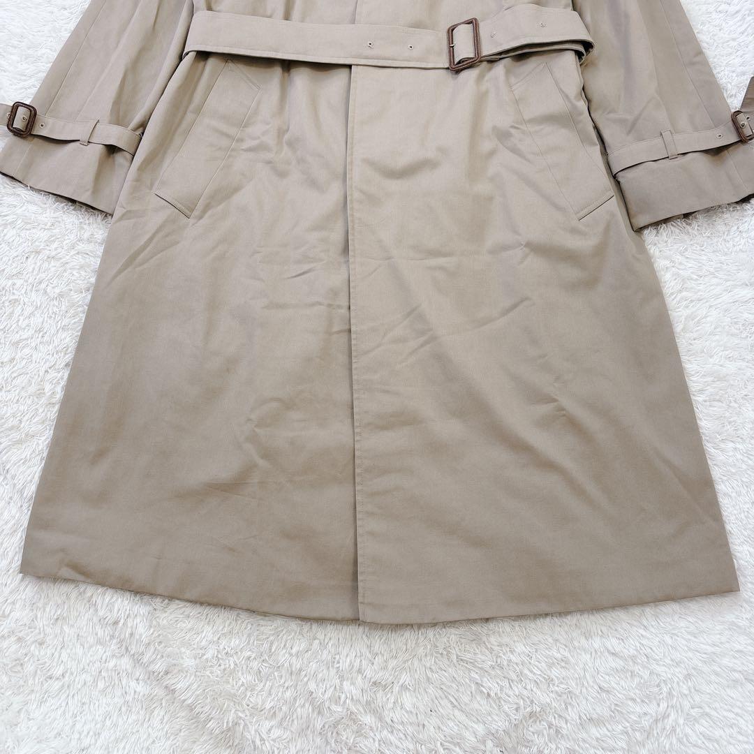 美品　着丈115 アクアスキュータム　バルマカーンコート　ベルト付き　L