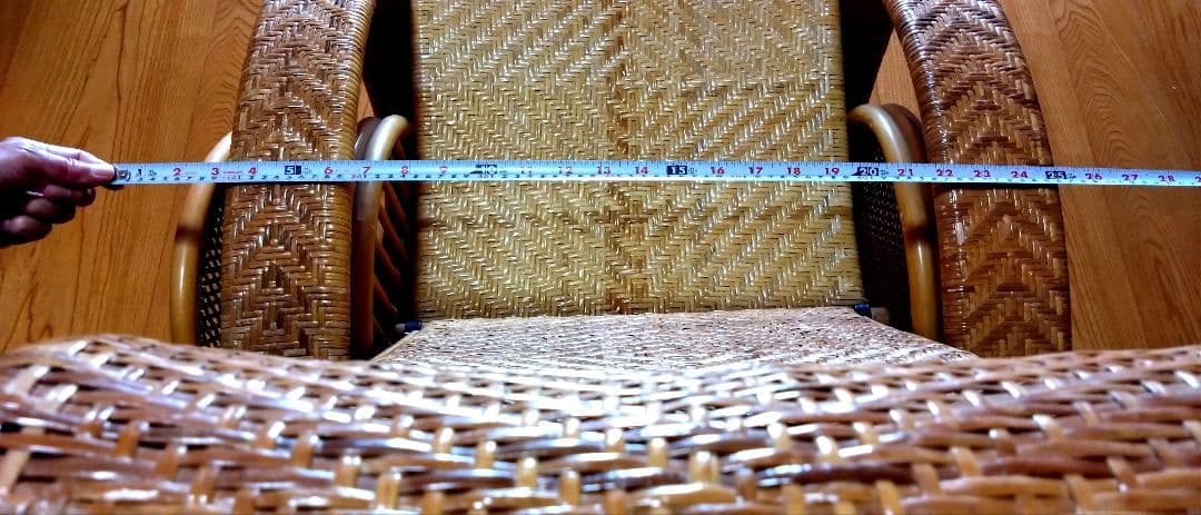 籐　ラタン　椅子 リクライニングチェア