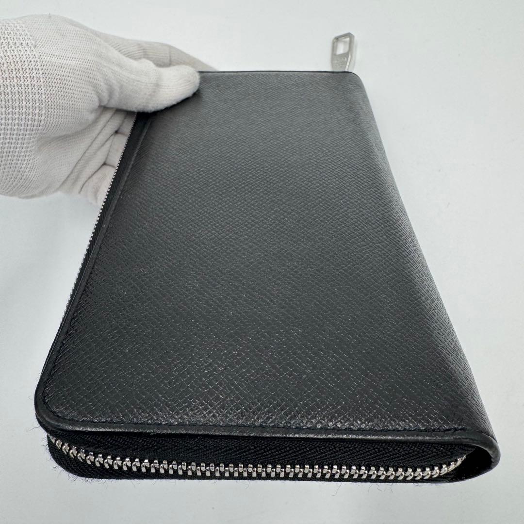 ルイヴィトン タイガ ジッピーオーガナイザー レザー ラウンド 長財布 黒