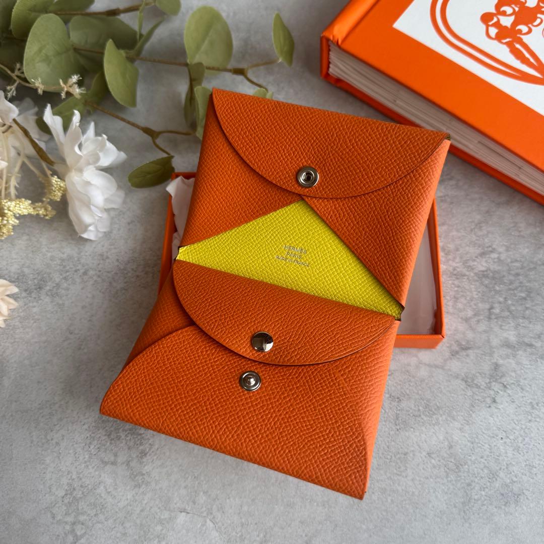 HERMES カルヴィ デュオ ヴェルソ　折り財布　ミニ財布　B刻印