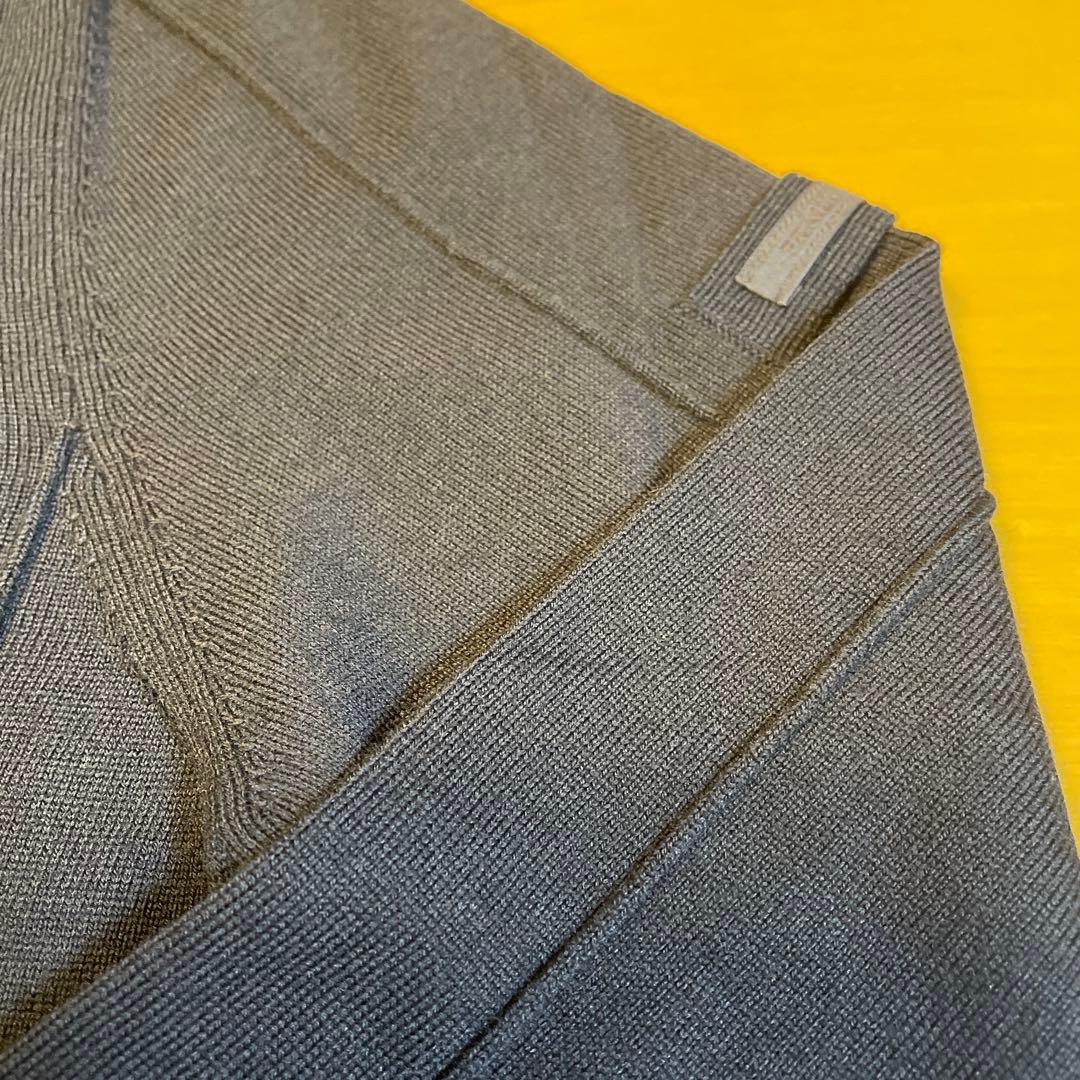 週末値下‼️超美品‼️PRADA★プラダ★ジップニット★48★黒★ウール★22AW