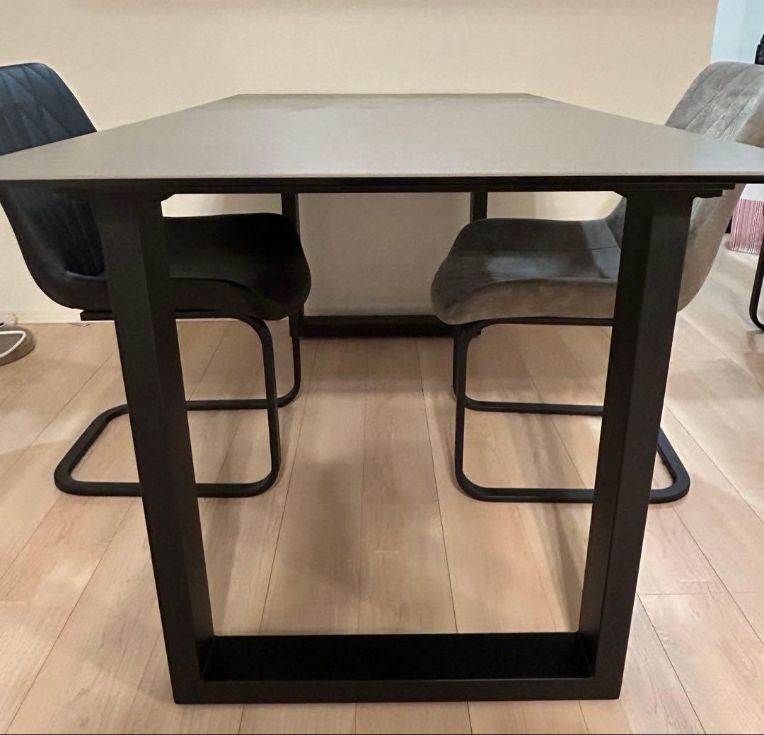 【美品＆送料込】耐熱セラミックダイニングテーブル 150cm モダン ルイーズ