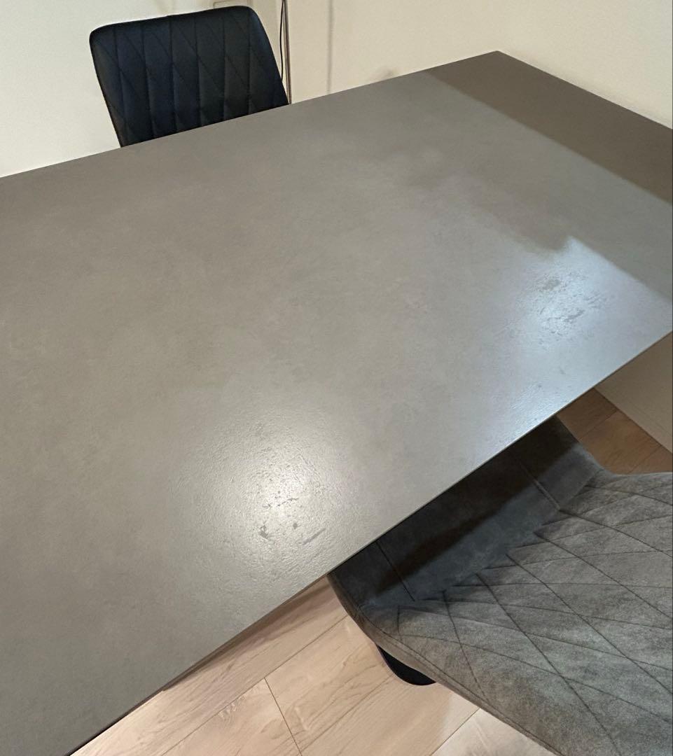 【美品＆送料込】耐熱セラミックダイニングテーブル 150cm モダン ルイーズ