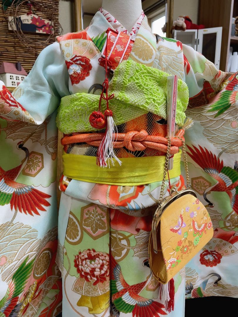 七五三5歳様アンティークお祝い柄