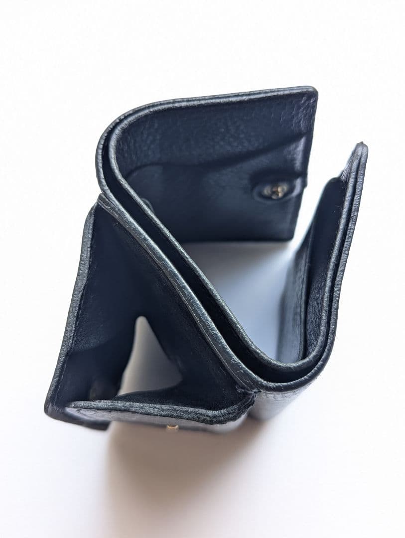 イルビゾンテ トリフォルドウォレット コンパクト ブラック シボ加工 男女兼用