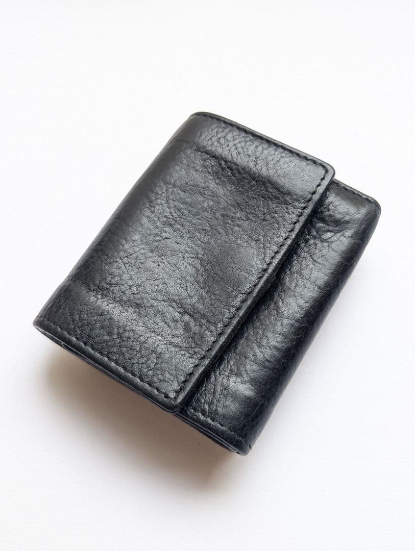 イルビゾンテ トリフォルドウォレット コンパクト ブラック シボ加工 男女兼用