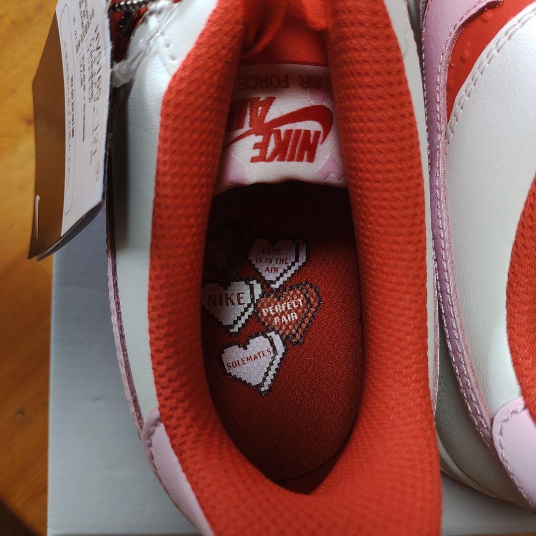Nike Air Force 1 赤/白 スニーカー　ハート柄　24.5　新品