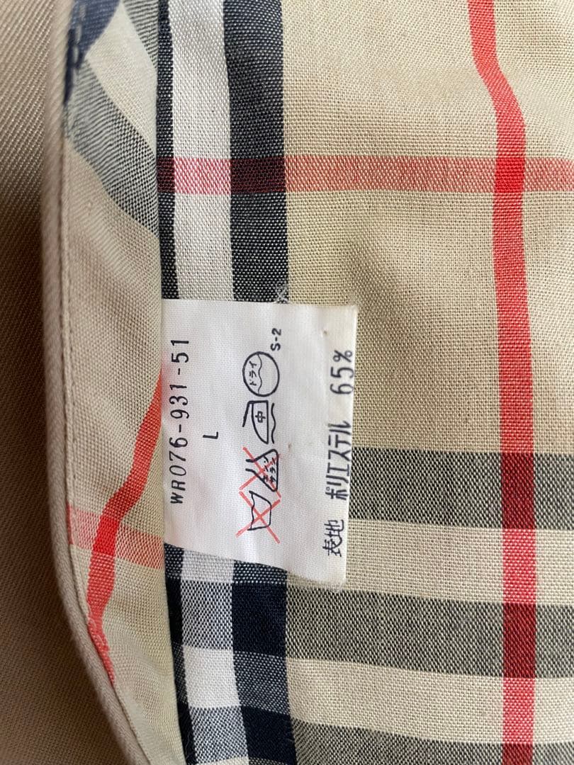 希少★Burberryバーバリー　ノバチェック裏地 付きトレンチコート L