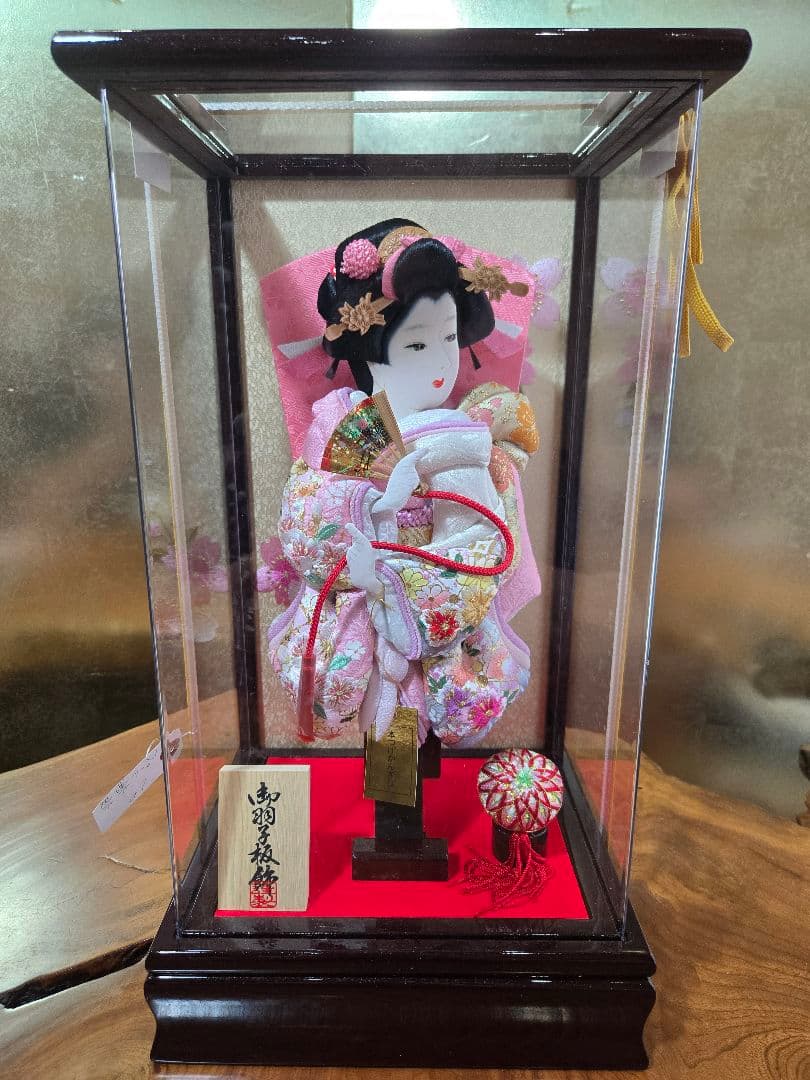 【一点限り】正月飾り　羽子板　ケース飾り　H44