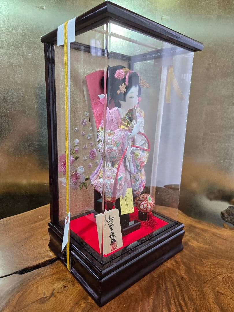 【一点限り】正月飾り　羽子板　ケース飾り　H44