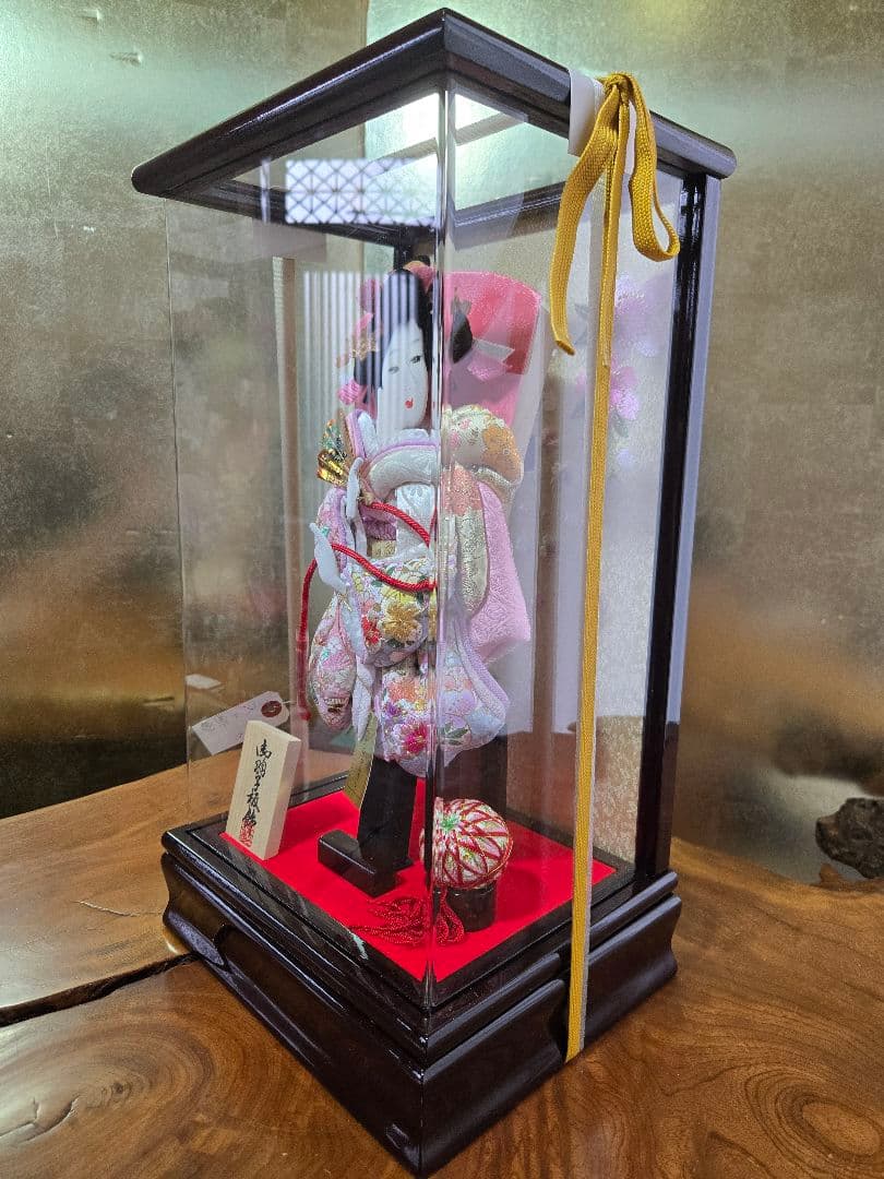 【一点限り】正月飾り　羽子板　ケース飾り　H44